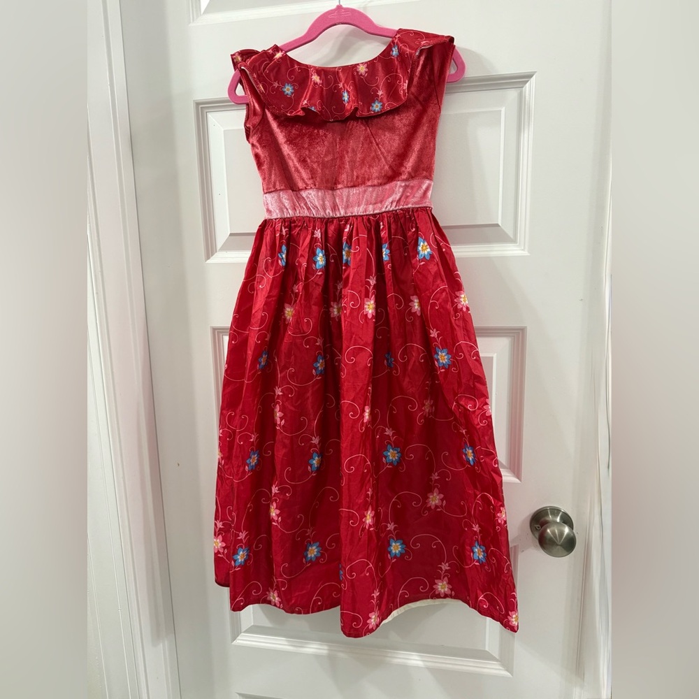 Red Floral Sleeveless Dress
